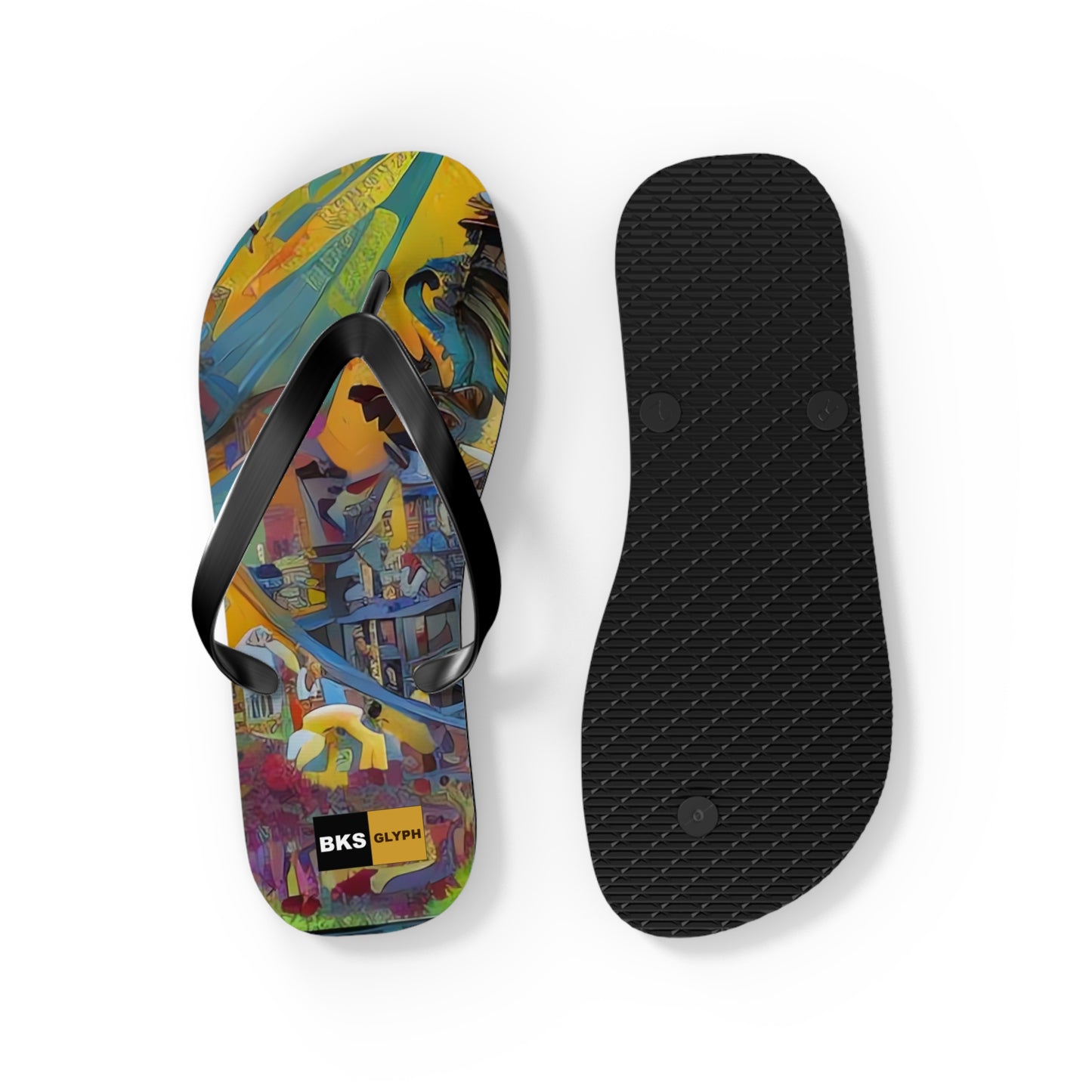 BKS Glyph Castle™ Flip Flops