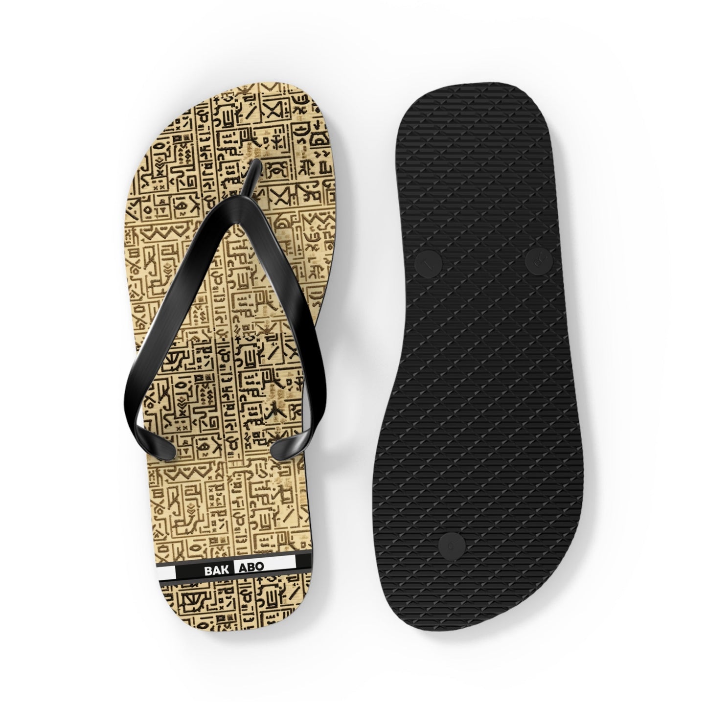 Flip Flops - Vintage Aztec Pattern Beach Sandals Printify bakabo.club