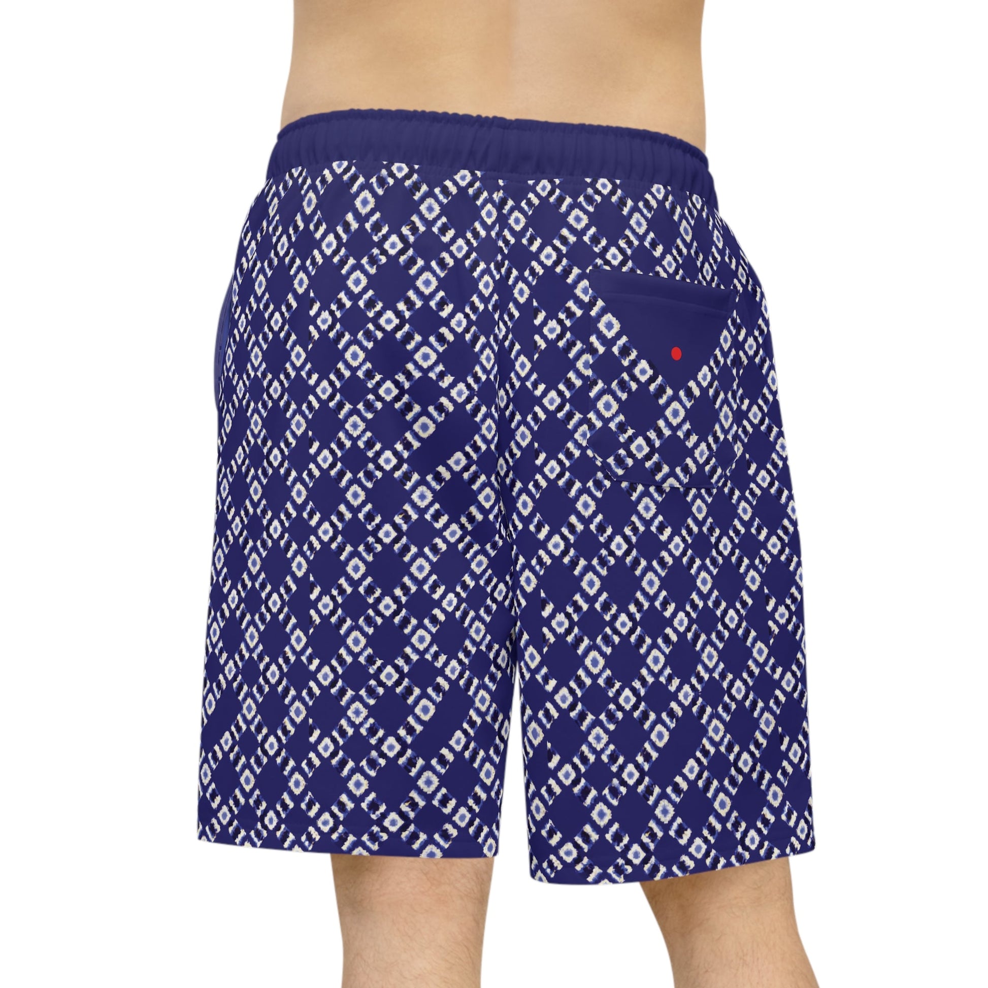 BKS Patterned Navy™ Athletic Long Shorts Printify bakabo.club