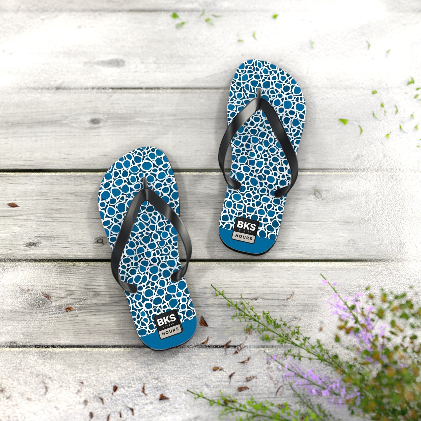 BKS Hours Blue Mosaic™ Flip Flops