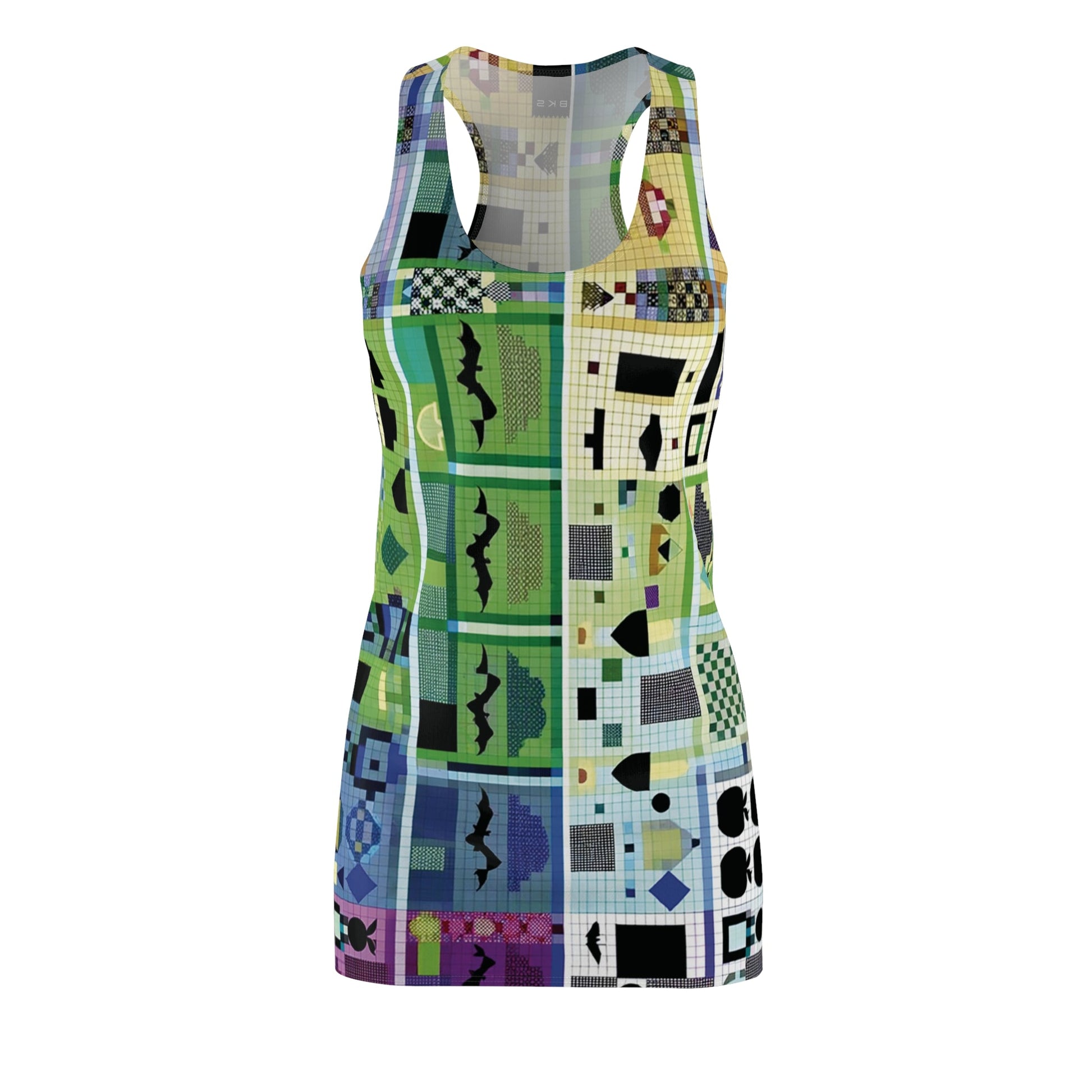 BKS Token Grid™ Racerback Dress Printify bakabo.club