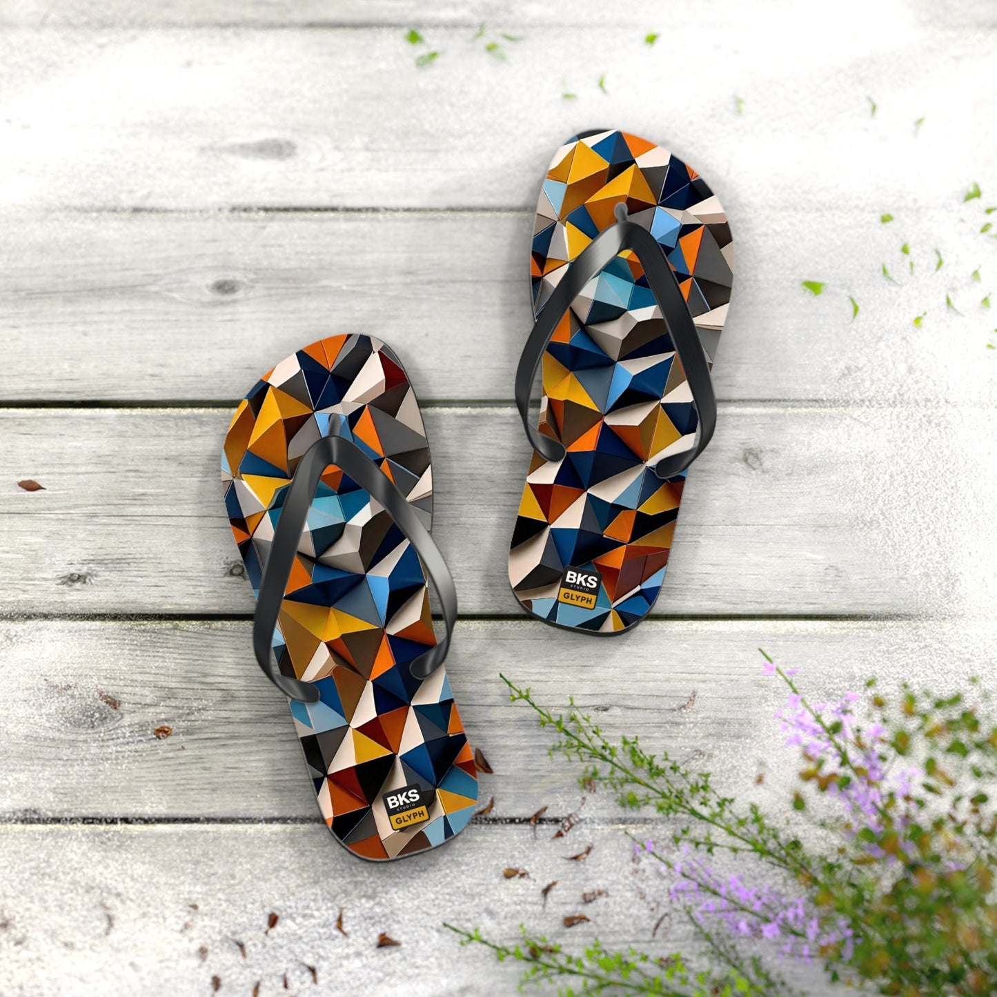 BKS Hours Mosaic Triangle™ Flip Flops