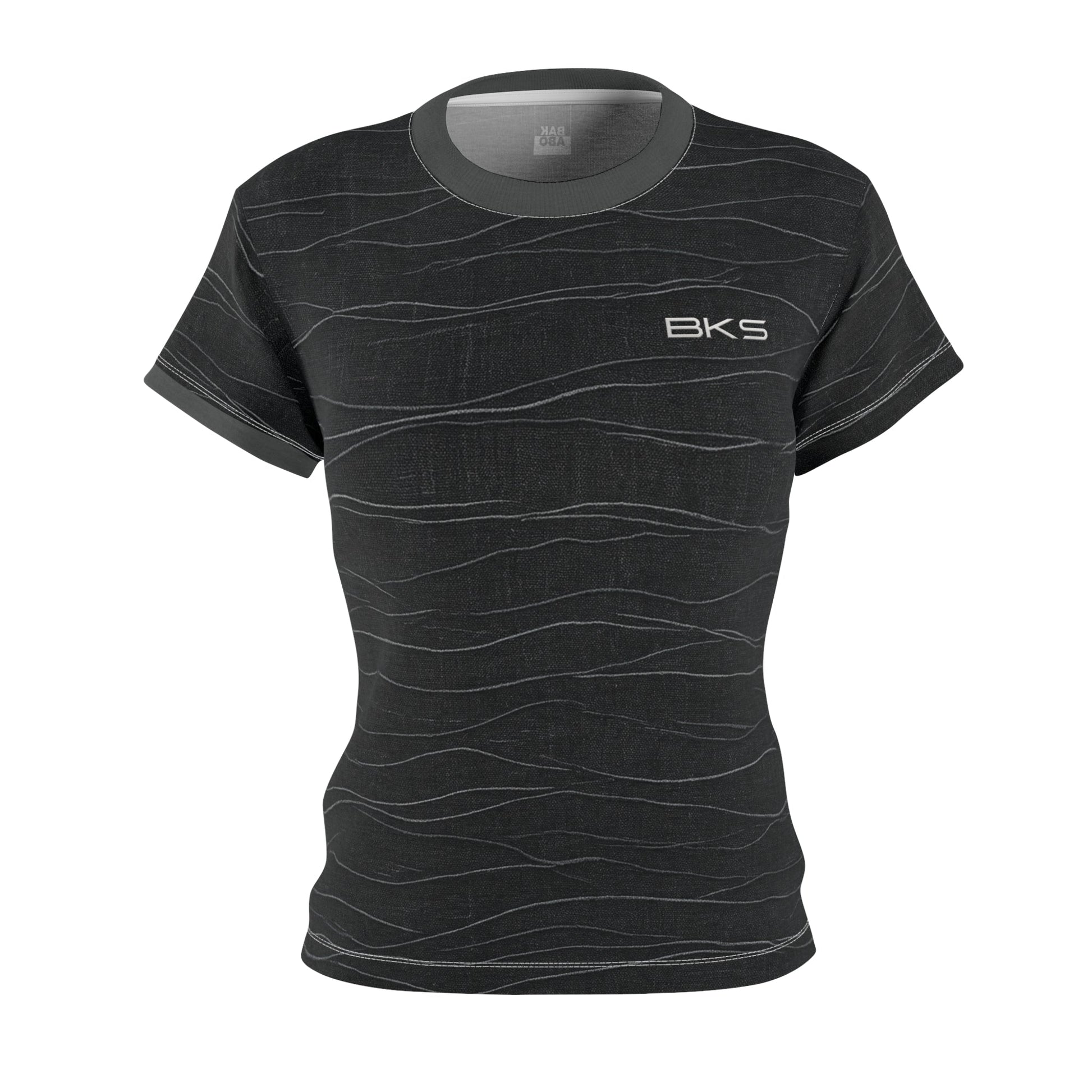 Women's Wave-Pattern Cut & Sew Tee — BKS Logo Printify bakabo.club