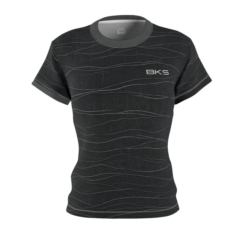 Women's Wave-Pattern Cut & Sew Tee — BKS Logo