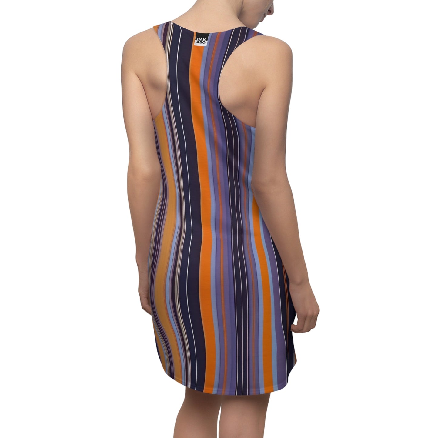 Striped Racerback Dress — Multicolor Vertical Stripe Summer Dress Printify bakabo.club