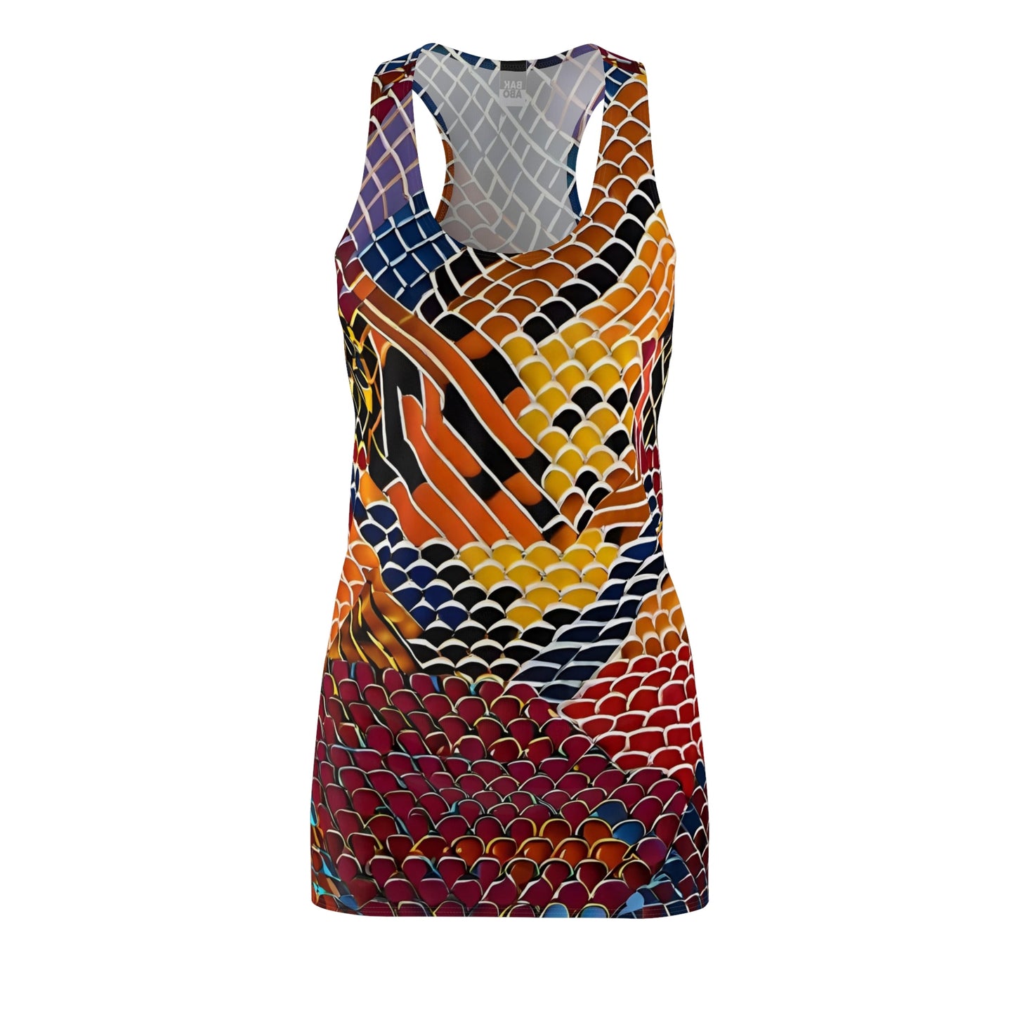 Koi Scale Racerback Dress — Vibrant Japanese Fish Print Printify bakabo.club