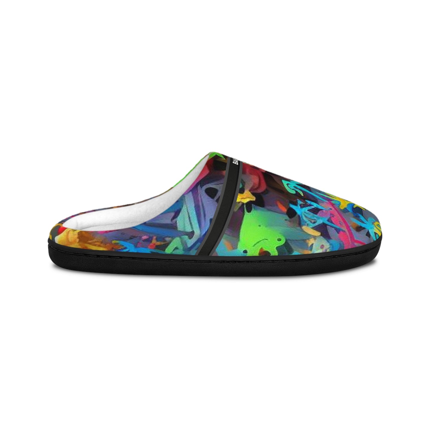 Colorful Graffiti Indoor Slippers for Women — Cozy Artistic House Shoes BakAbo Studio BKS bakabo.club