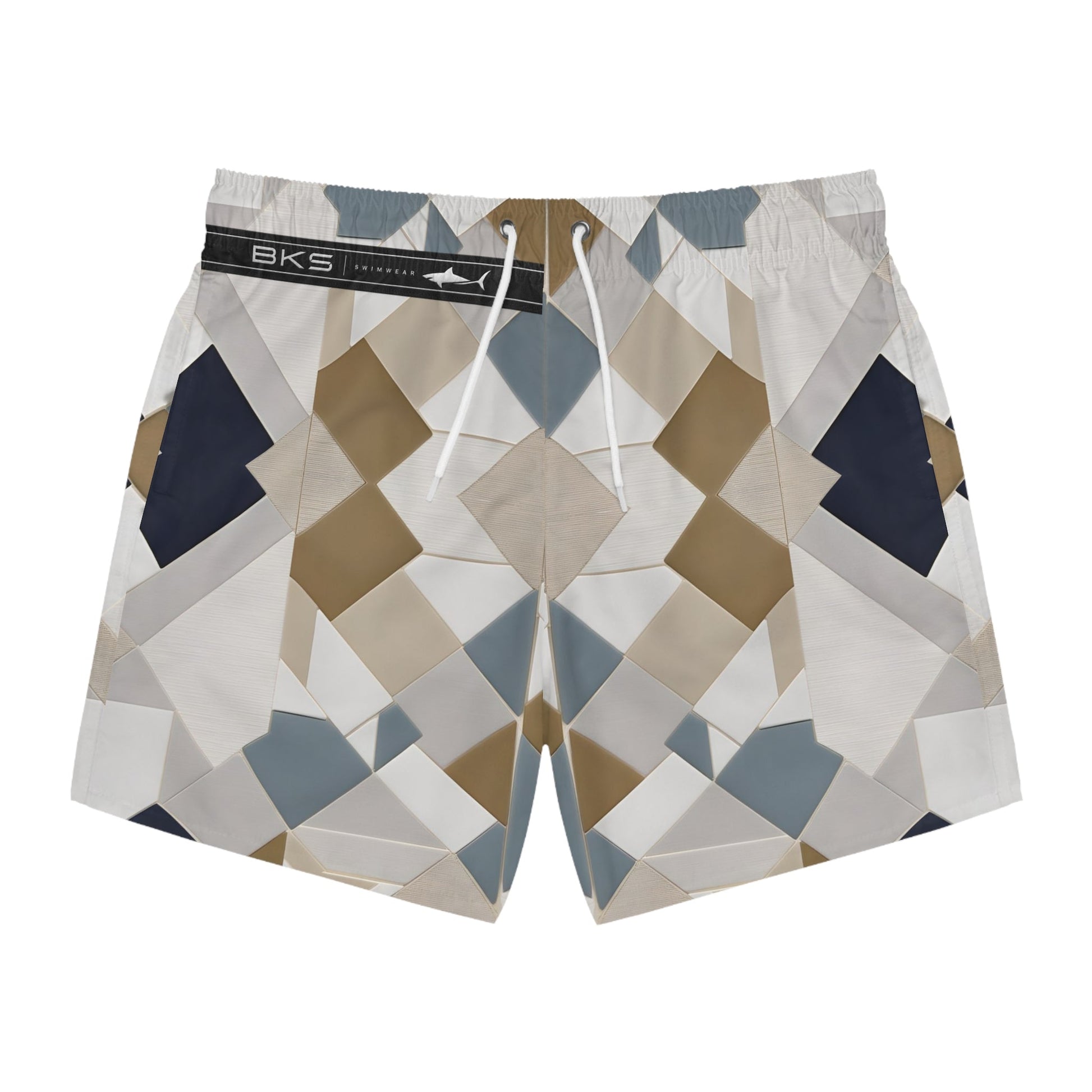 BKS Riviera Facet™ Swim Trunks Printify bakabo.club