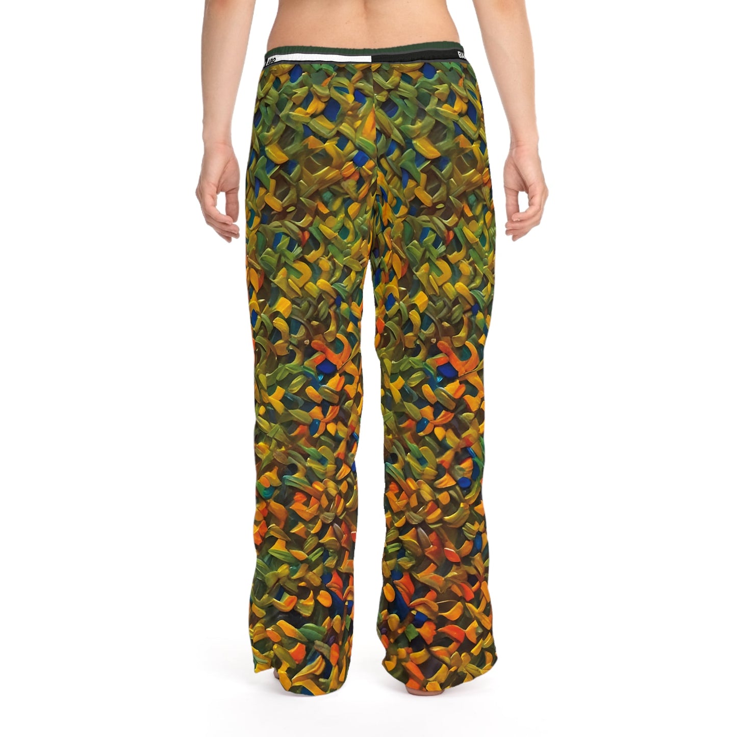 Knit-Pattern Lounge Pajama Pants — Cozy Multicolor Women's Sleepwear Printify bakabo.club