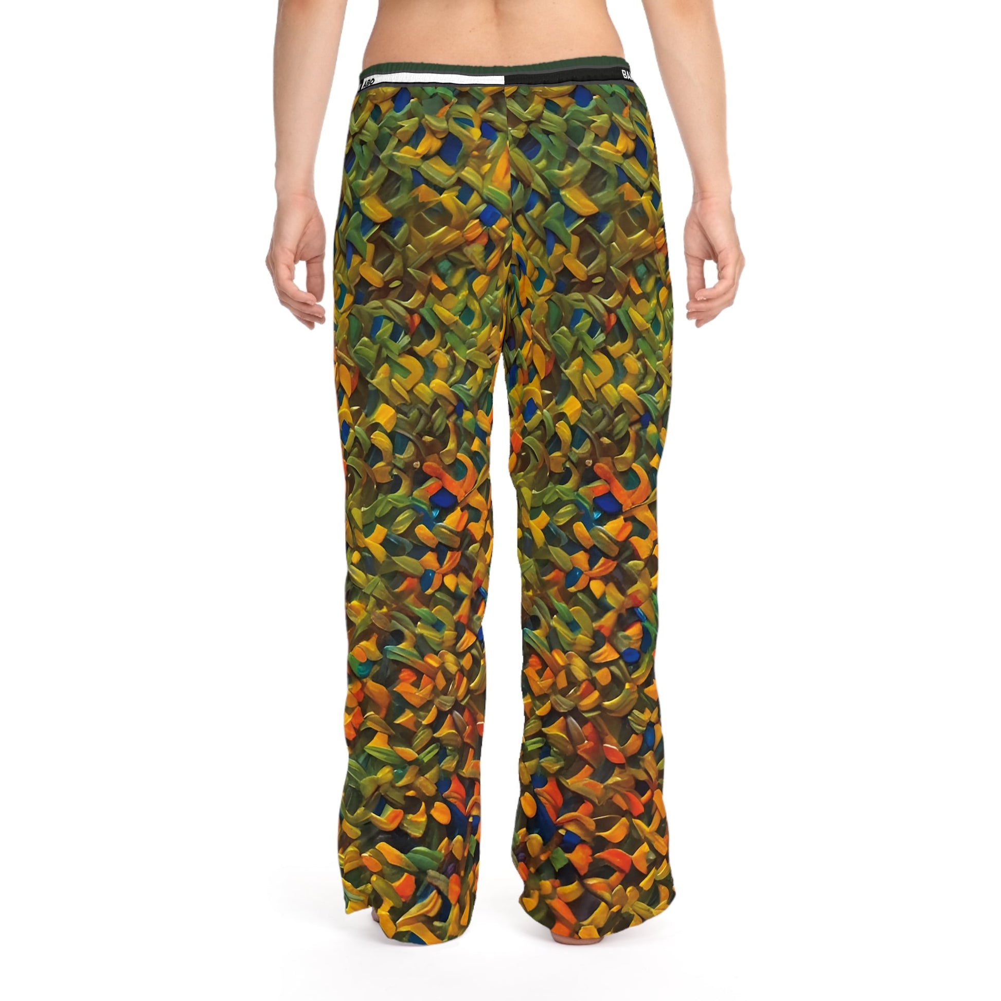 Knit-Pattern Lounge Pajama Pants — Cozy Multicolor Women's Sleepwear Printify bakabo.club