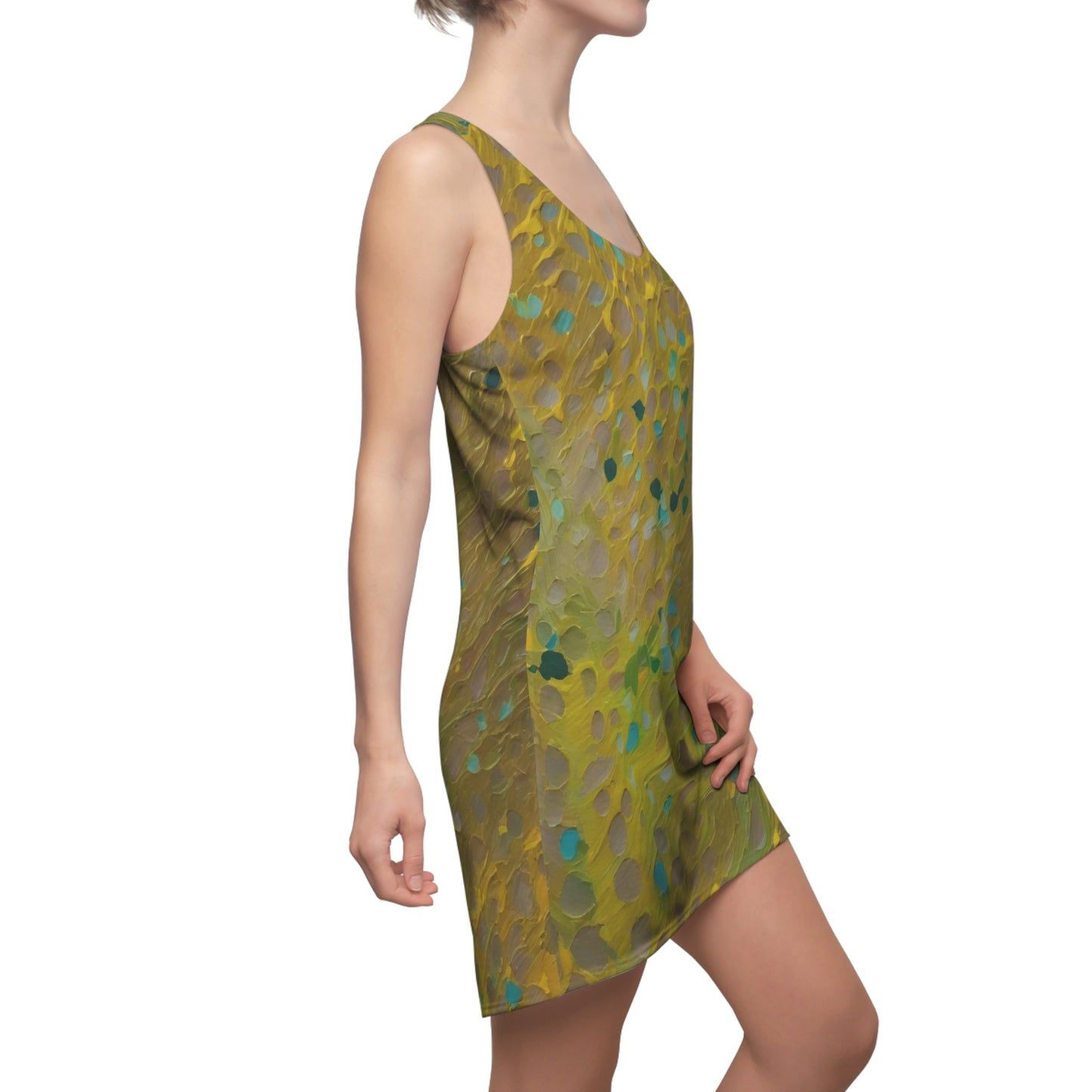 BKS Glyph Yellow Textured™ Racerback Dress