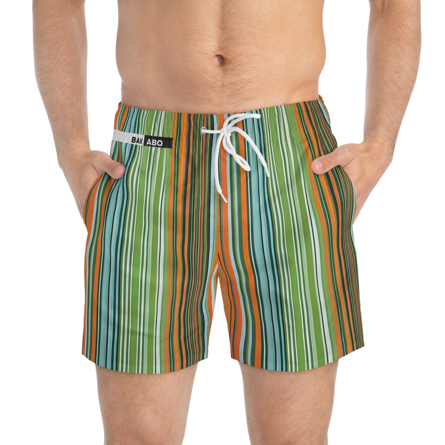 Colorful lines (BKS)🩳Swim Trunks