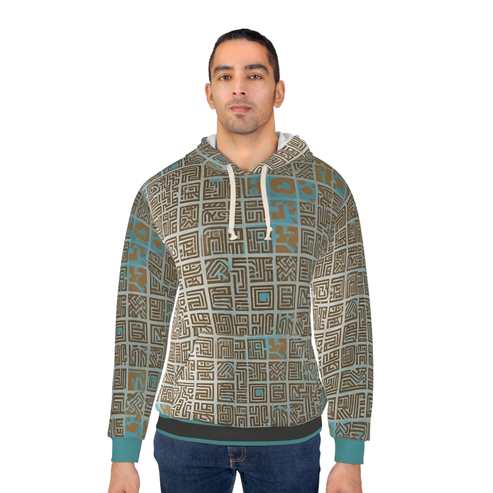 BKS Glyph Maze™ Pullover Hoodie Printify bakabo.club