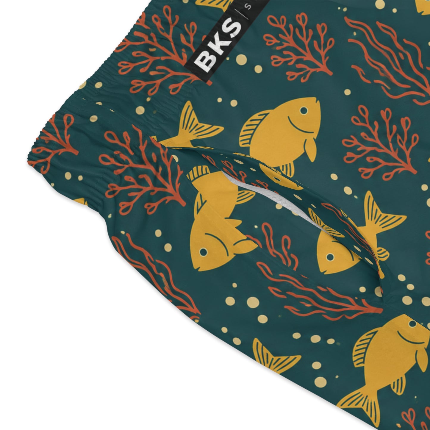 BKS Riviera Yellow Fish™ Swim Trunks