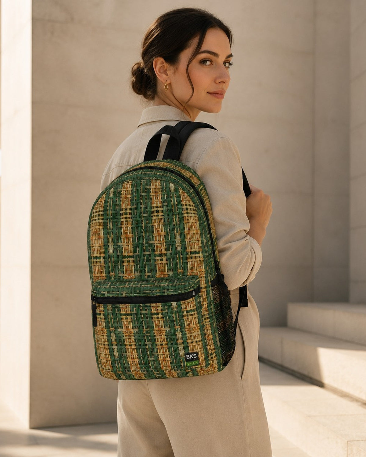 BKS Origin Roam Backpack — worn