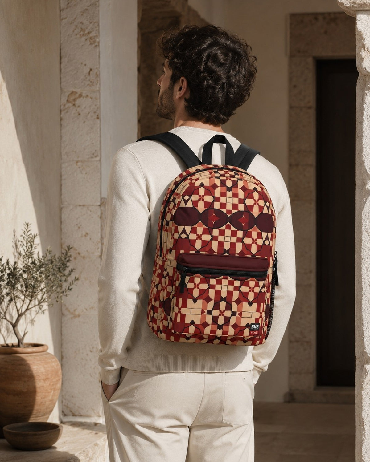 BKS Flag Rally Backpack — worn