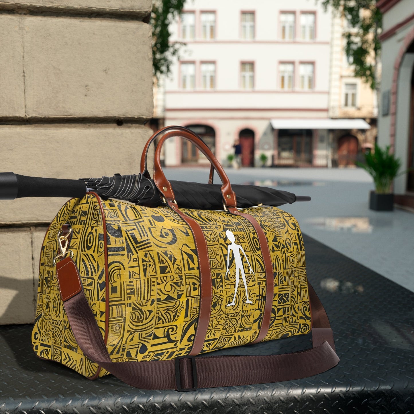 BKS Glyph Gold™ Travel Bag Printify bakabo.club