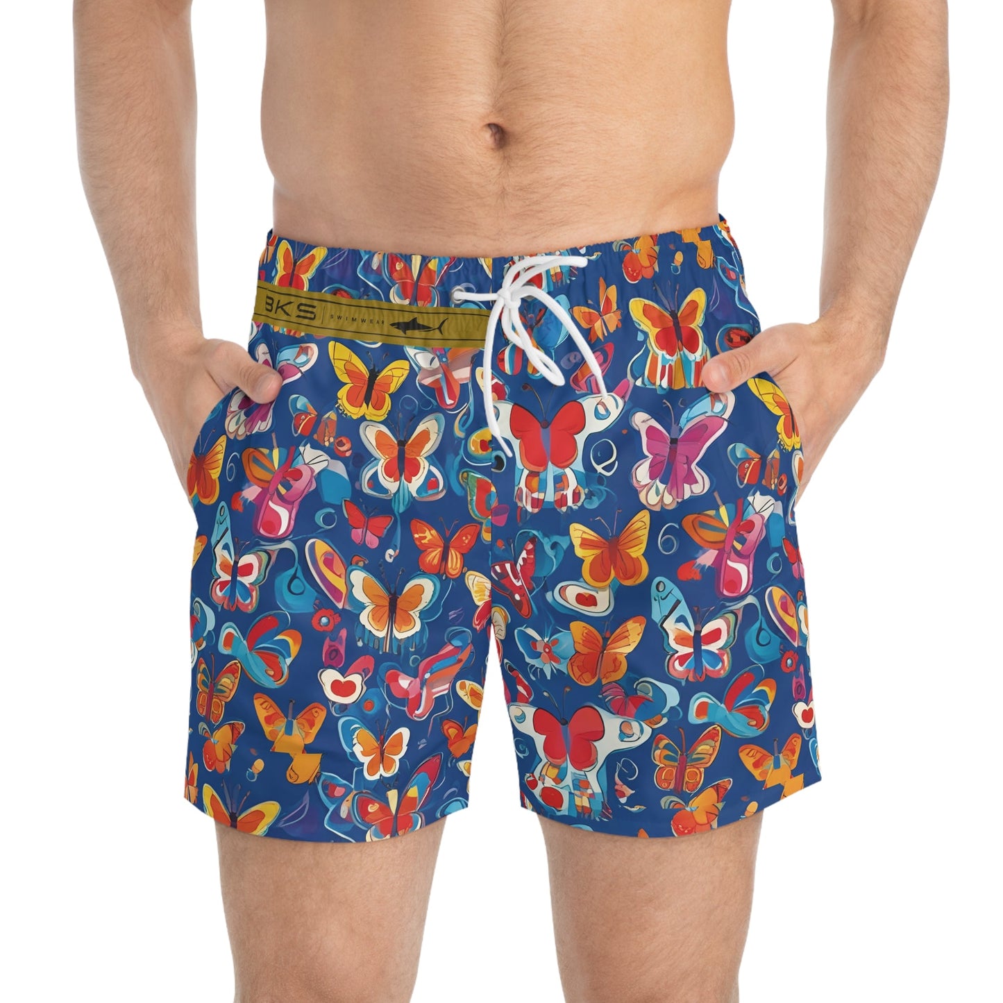 BKS Folklore Flutter™ Swim Trunks Printify bakabo.club