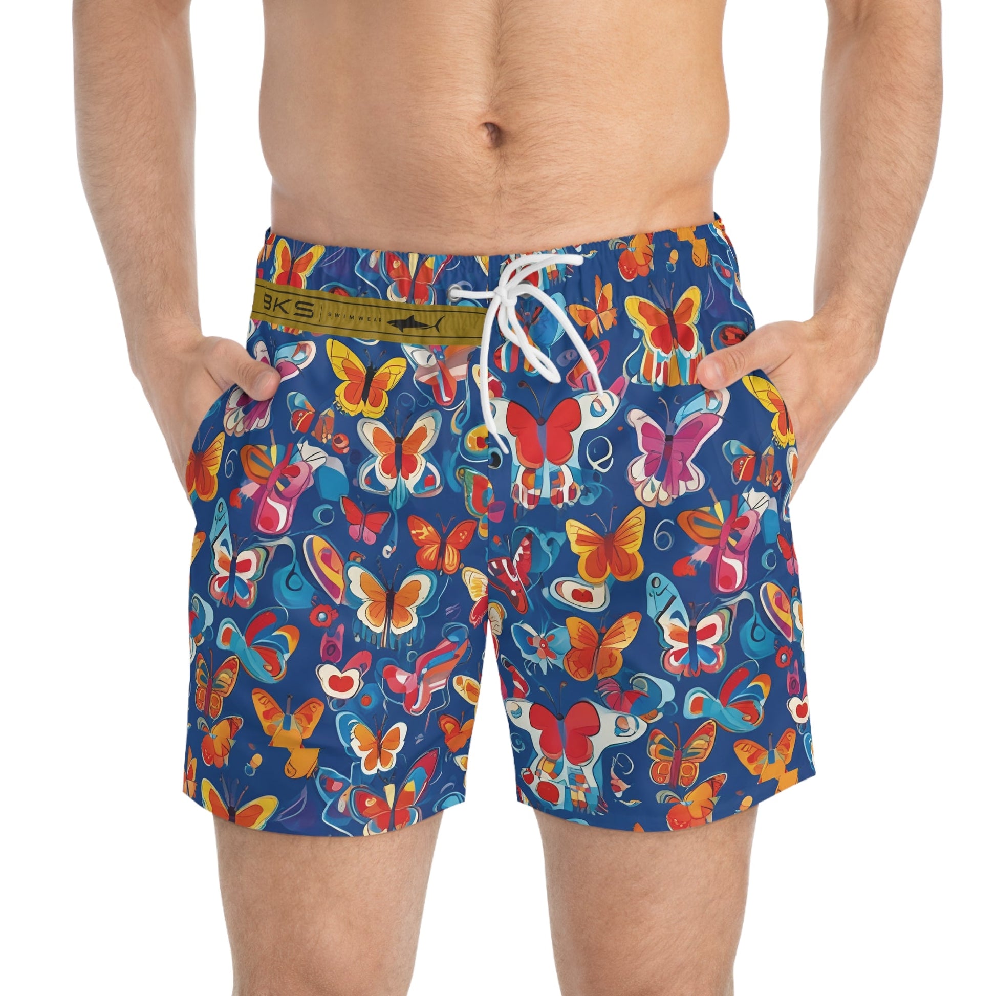 BKS Folklore Flutter™ Swim Trunks Printify bakabo.club