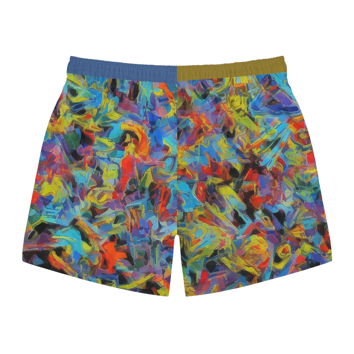 Abstract Color Splash Swim Trunks — Vibrant All-Over Print Beach Shorts Printify bakabo.club