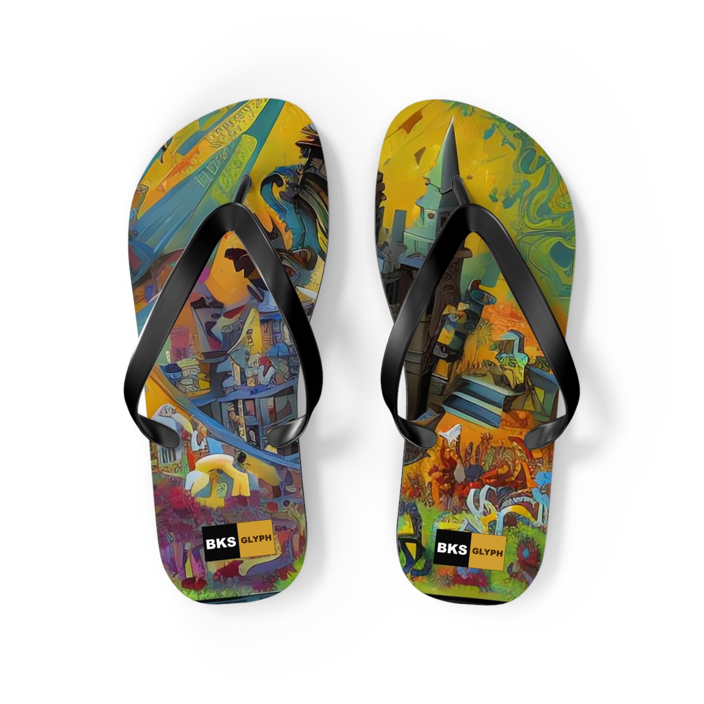 BKS Glyph Castle™ Flip Flops