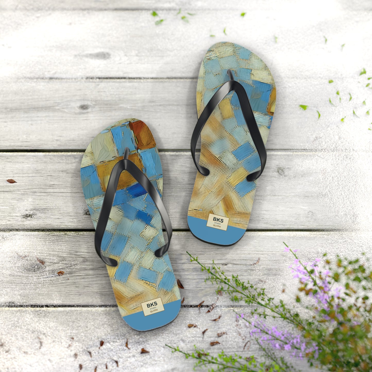 BKS Glyph Mosaic Tile™ Flip Flops