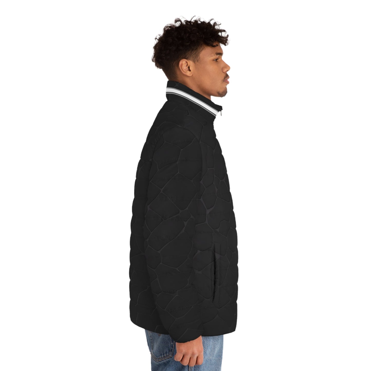 Men's Black Quilted Puffer Jacket — Lightweight Insulated Outerwear Printify bakabo.club