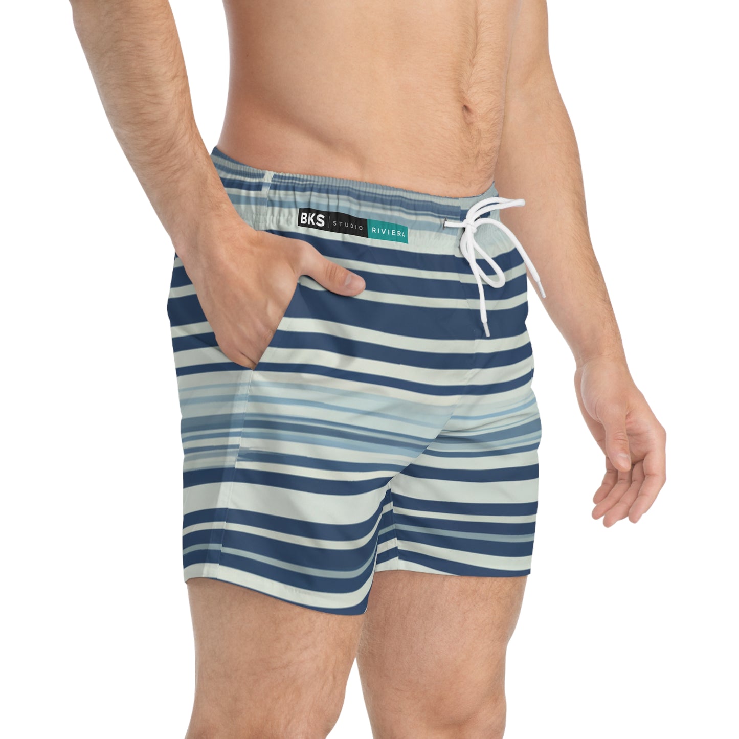 BKS Riviera Blue Striped™ Swim Trunks