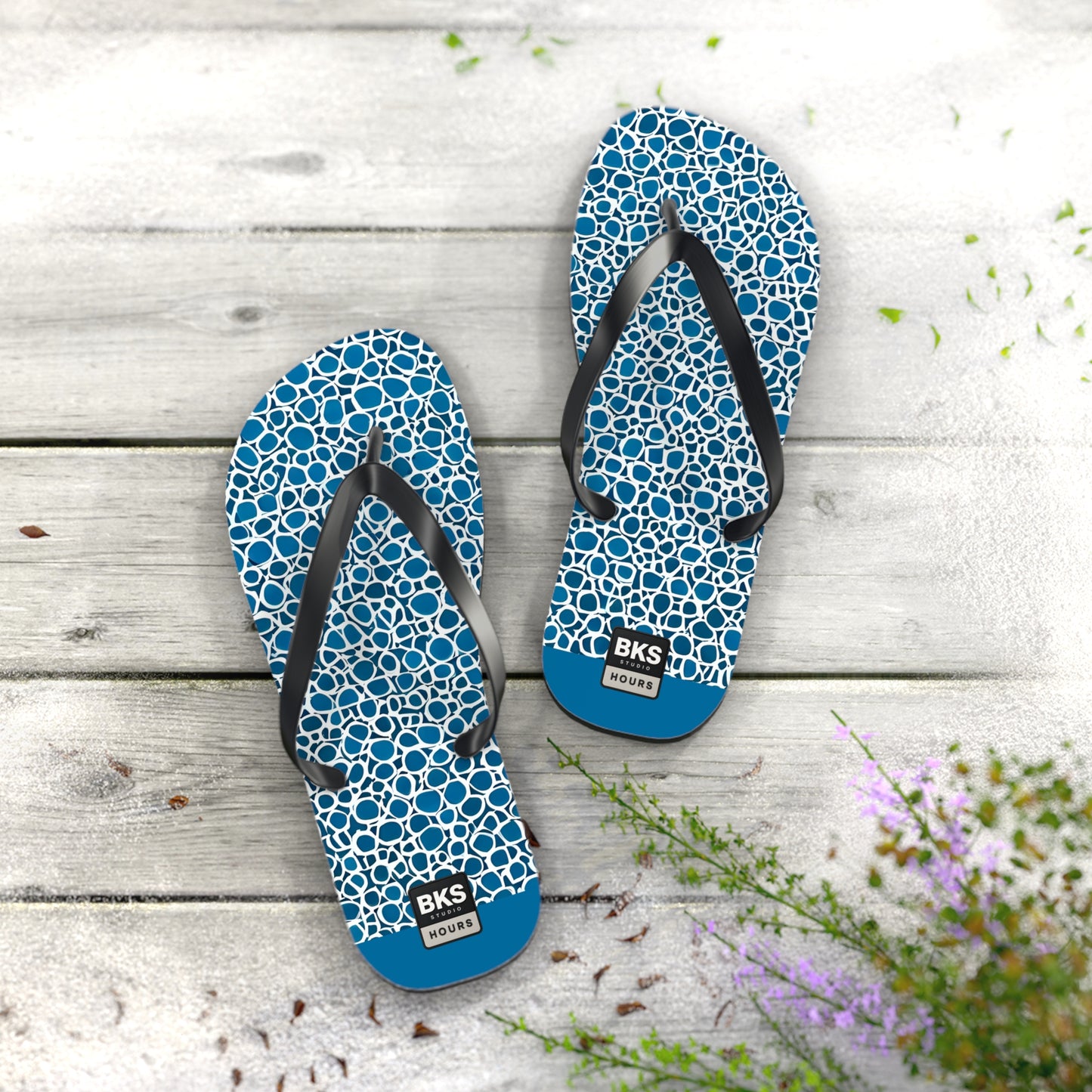 BKS Hours Blue Mosaic™ Flip Flops