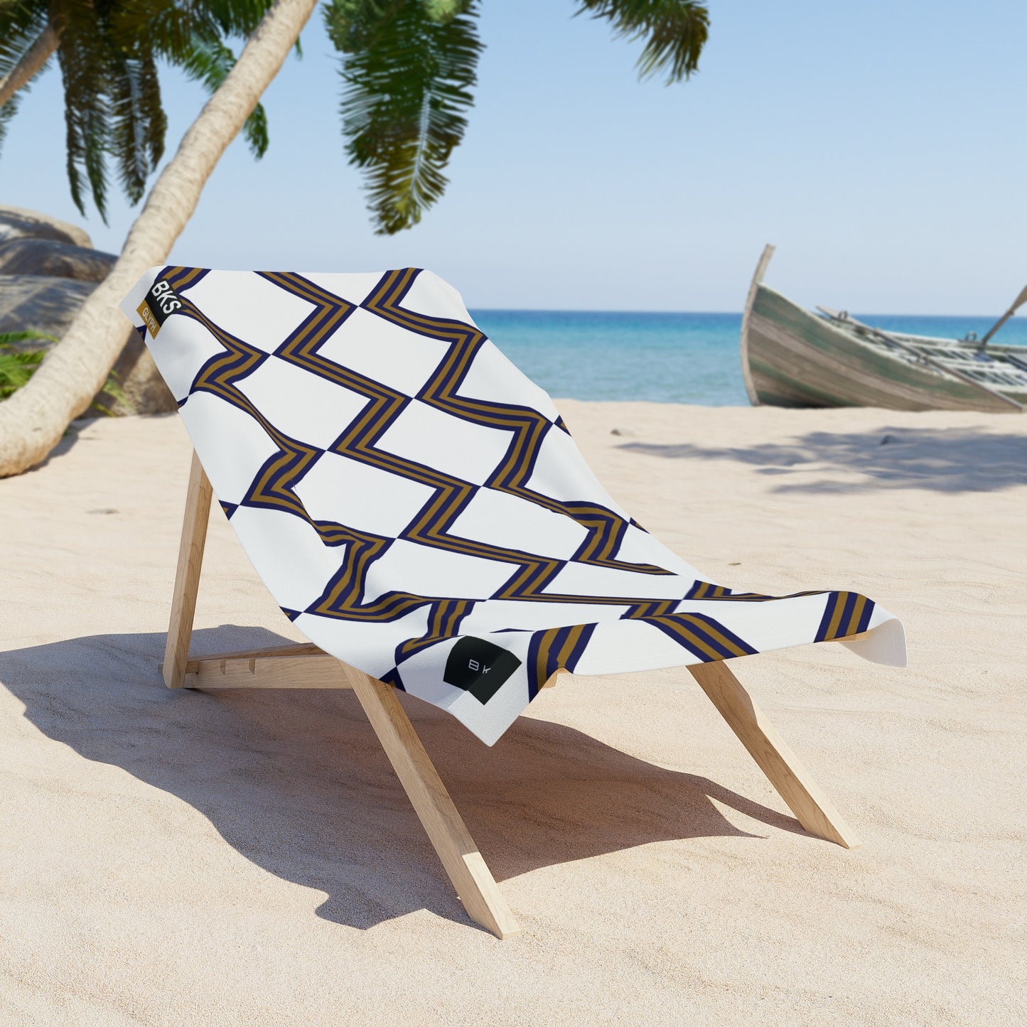 BKS Glyph Grid™ Beach Towel