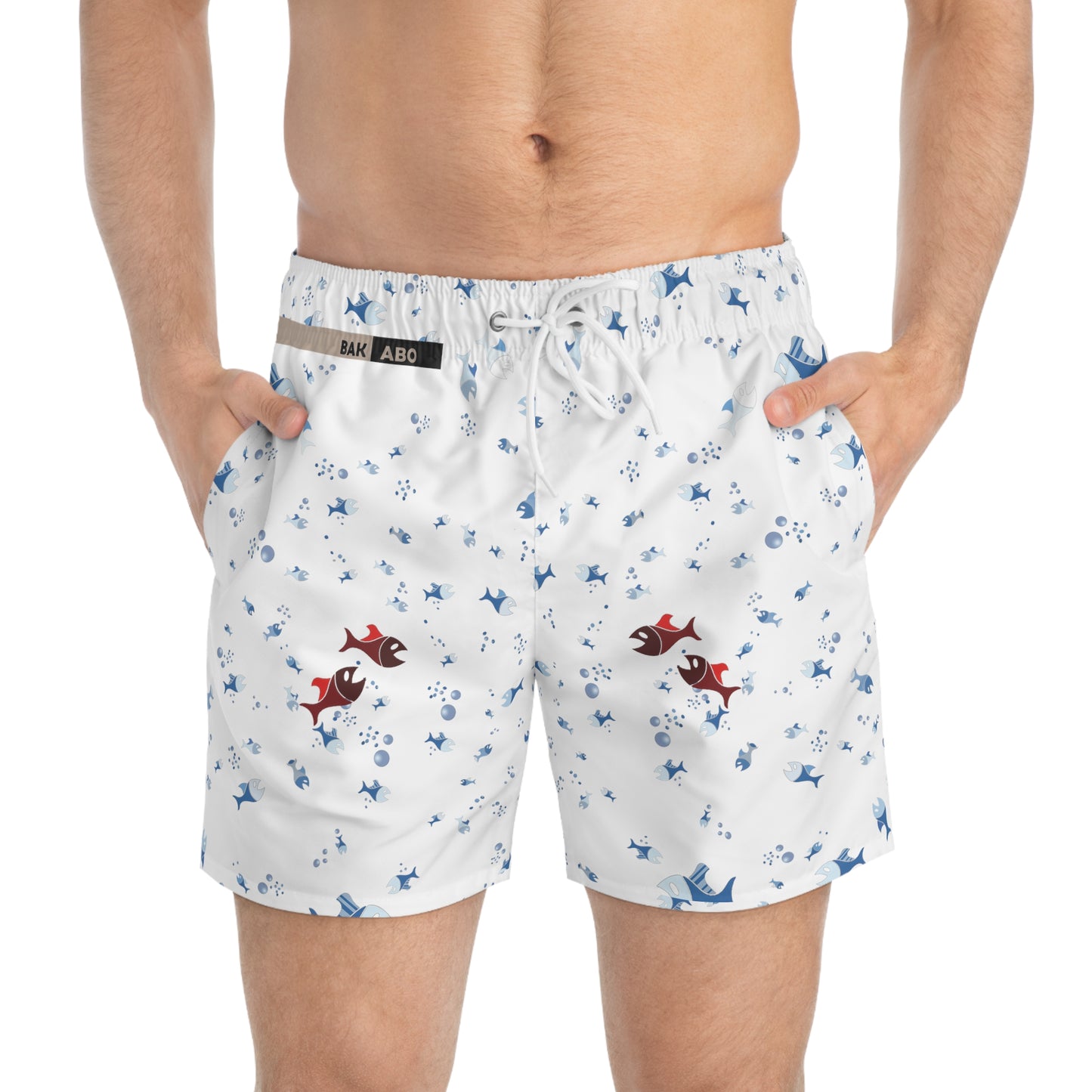 Acqua White (BKS)🐠Swim Trunks