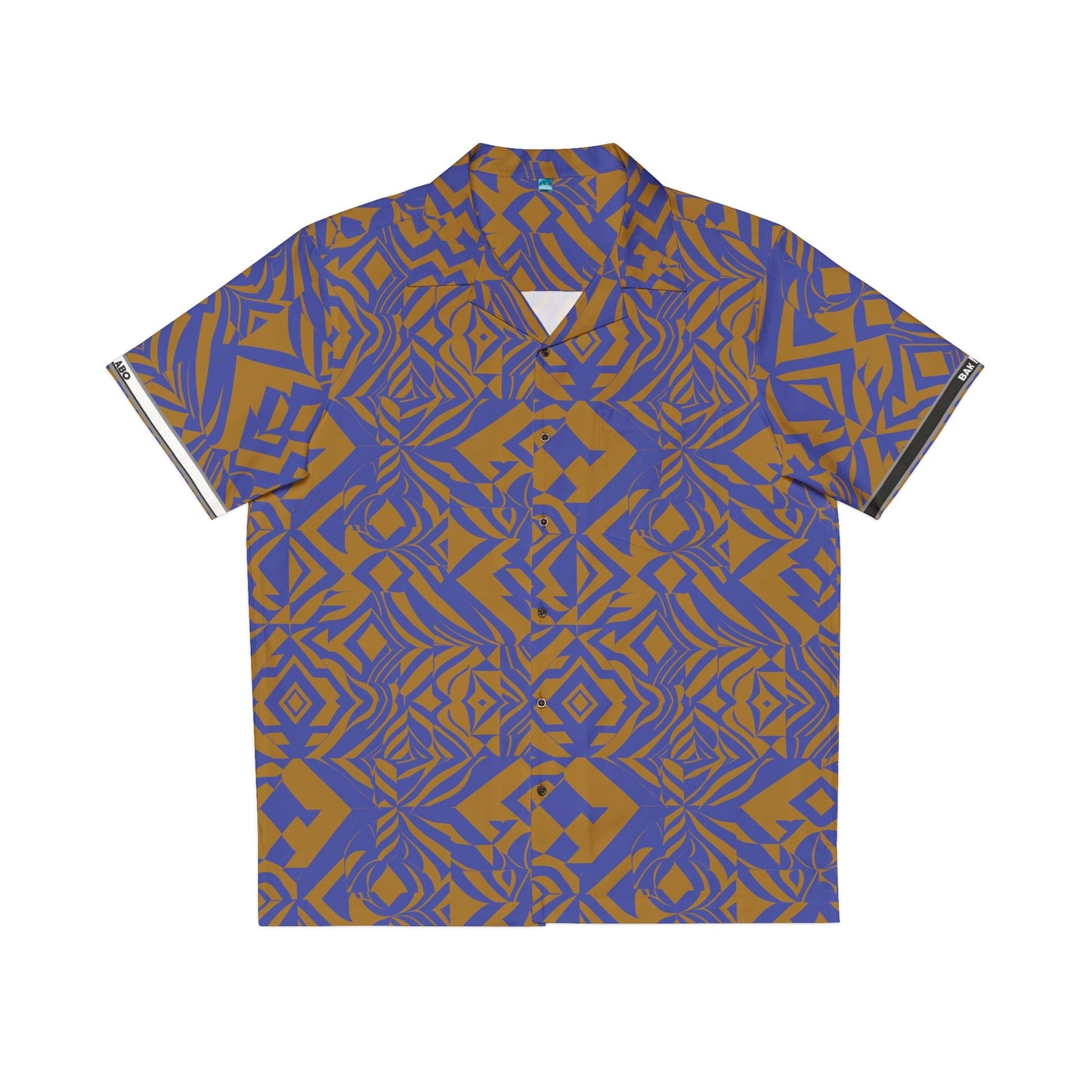 Men's Geometric Island Print Hawaiian Shirt Printify bakabo.club
