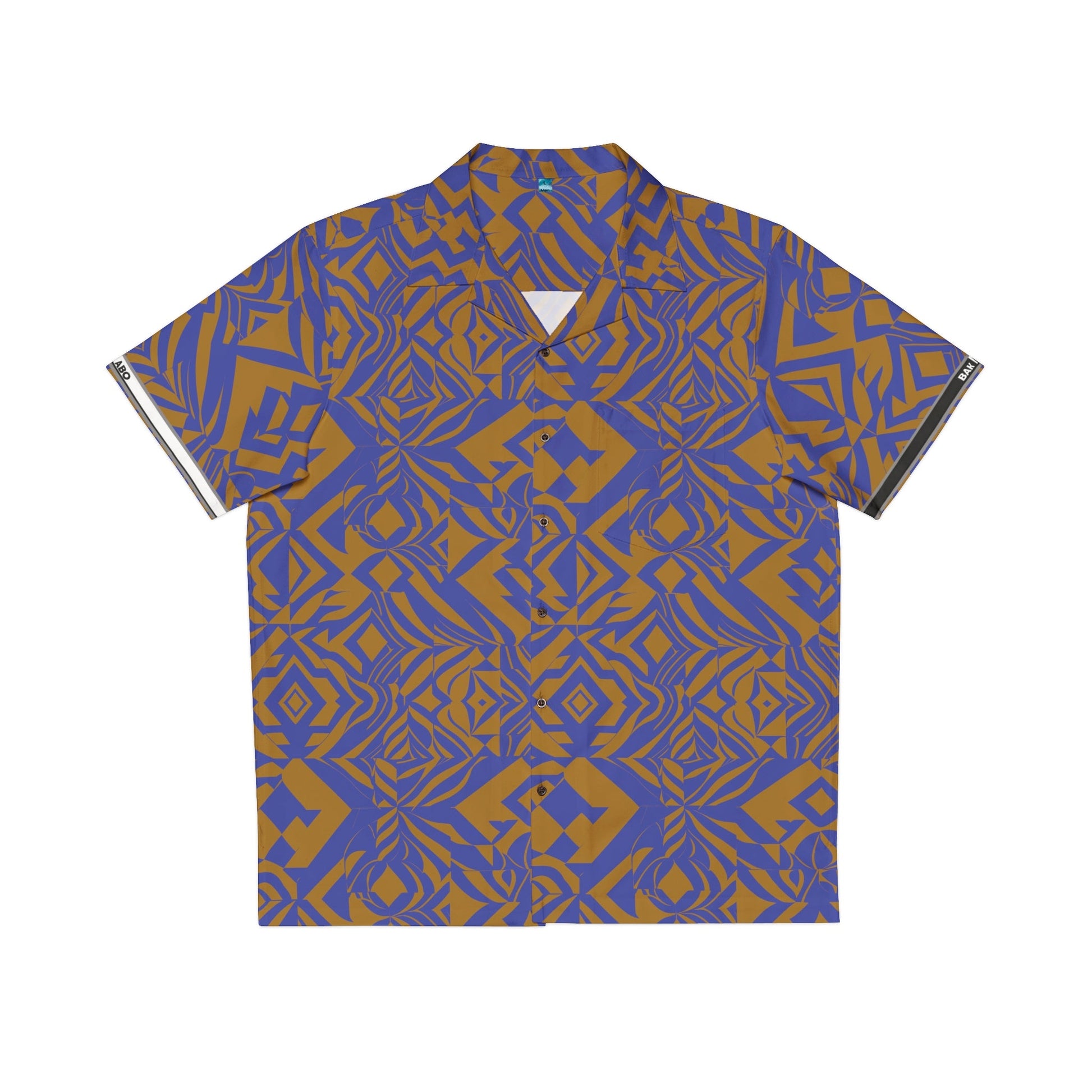 Men's Geometric Island Print Hawaiian Shirt Printify bakabo.club