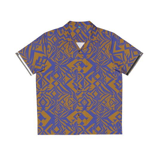 Men's Geometric Island Print Hawaiian Shirt Printify bakabo.club
