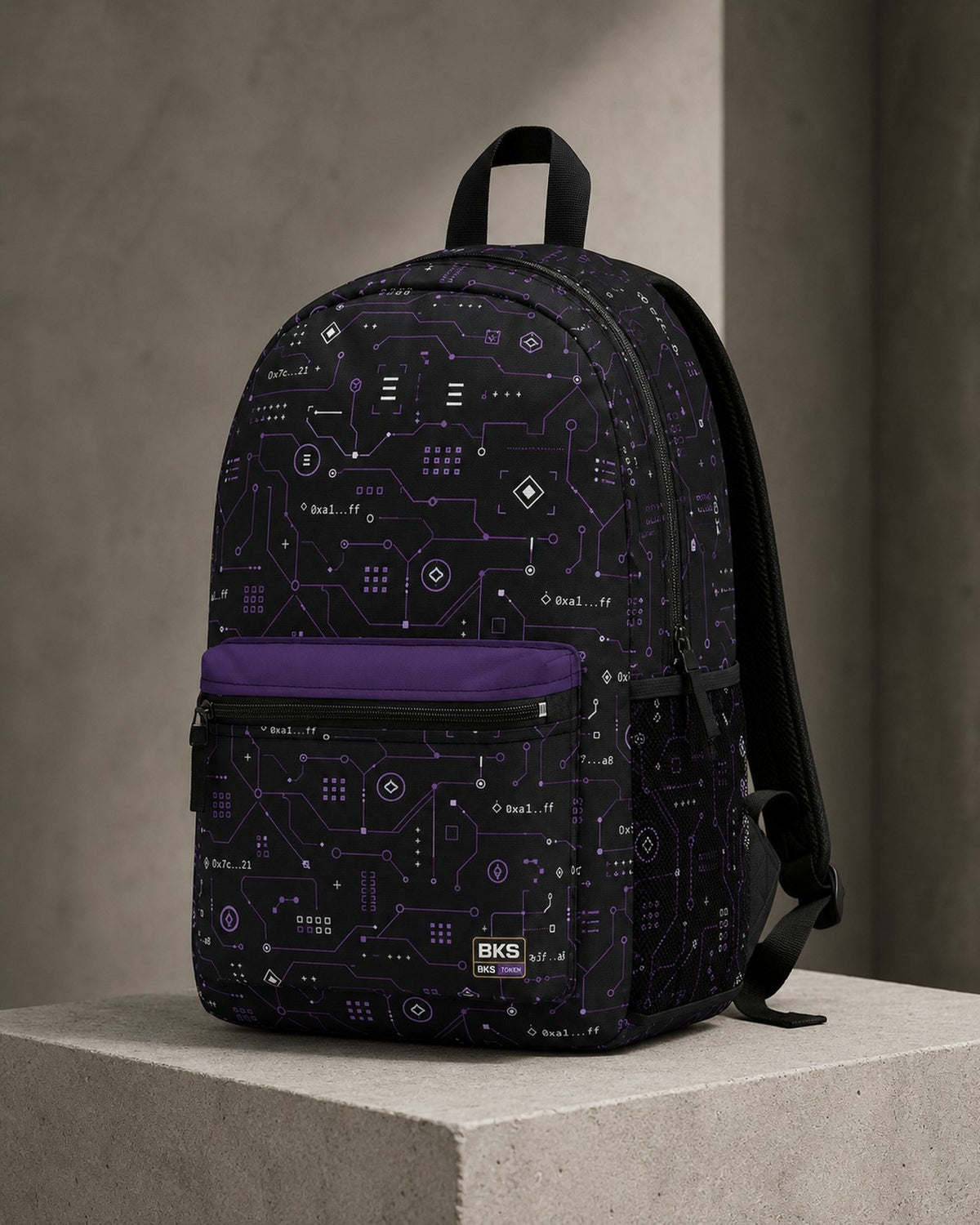 BKS Token Circuit Hash Backpack — side