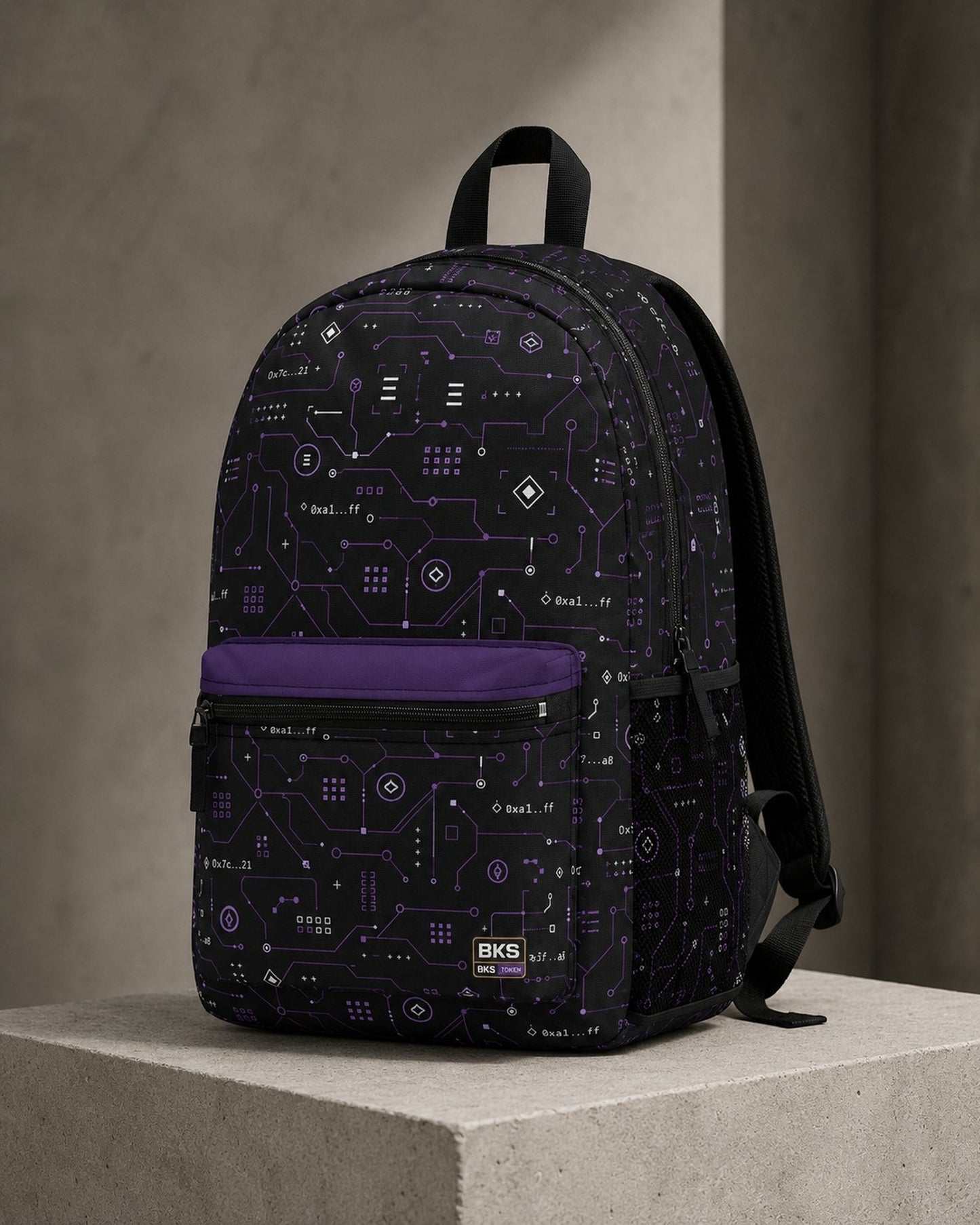 BKS Token Circuit Hash Backpack — side