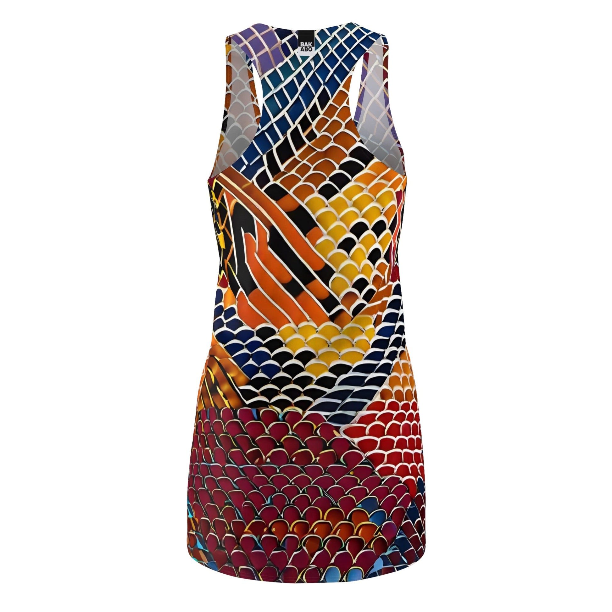 Koi Scale Racerback Dress — Vibrant Japanese Fish Print Printify bakabo.club