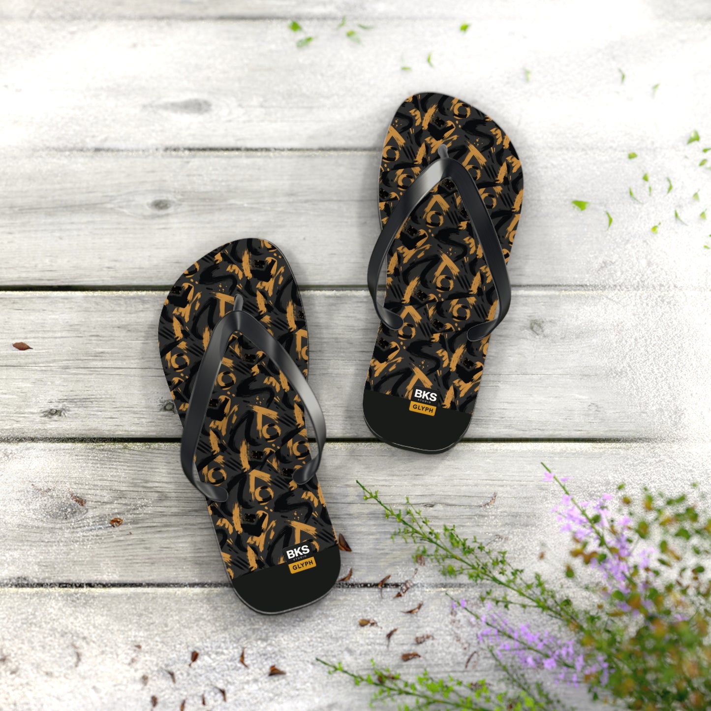 BKS Glyph Mosaic Sandals™ Flip Flops
