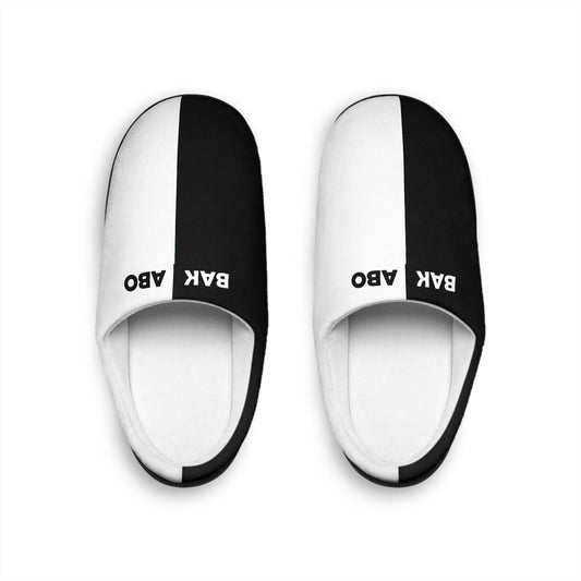 Black & White Split 'BAK ABO' Women's Indoor Slippers BakAbo Studio BKS bakabo.club