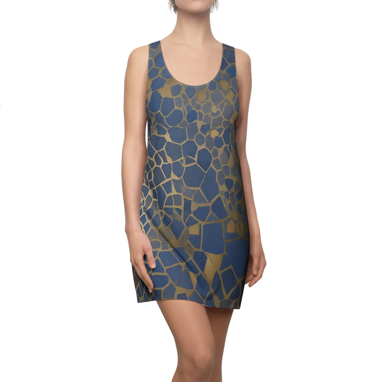 BKS Glyph Blue Gold™ Racerback Dress