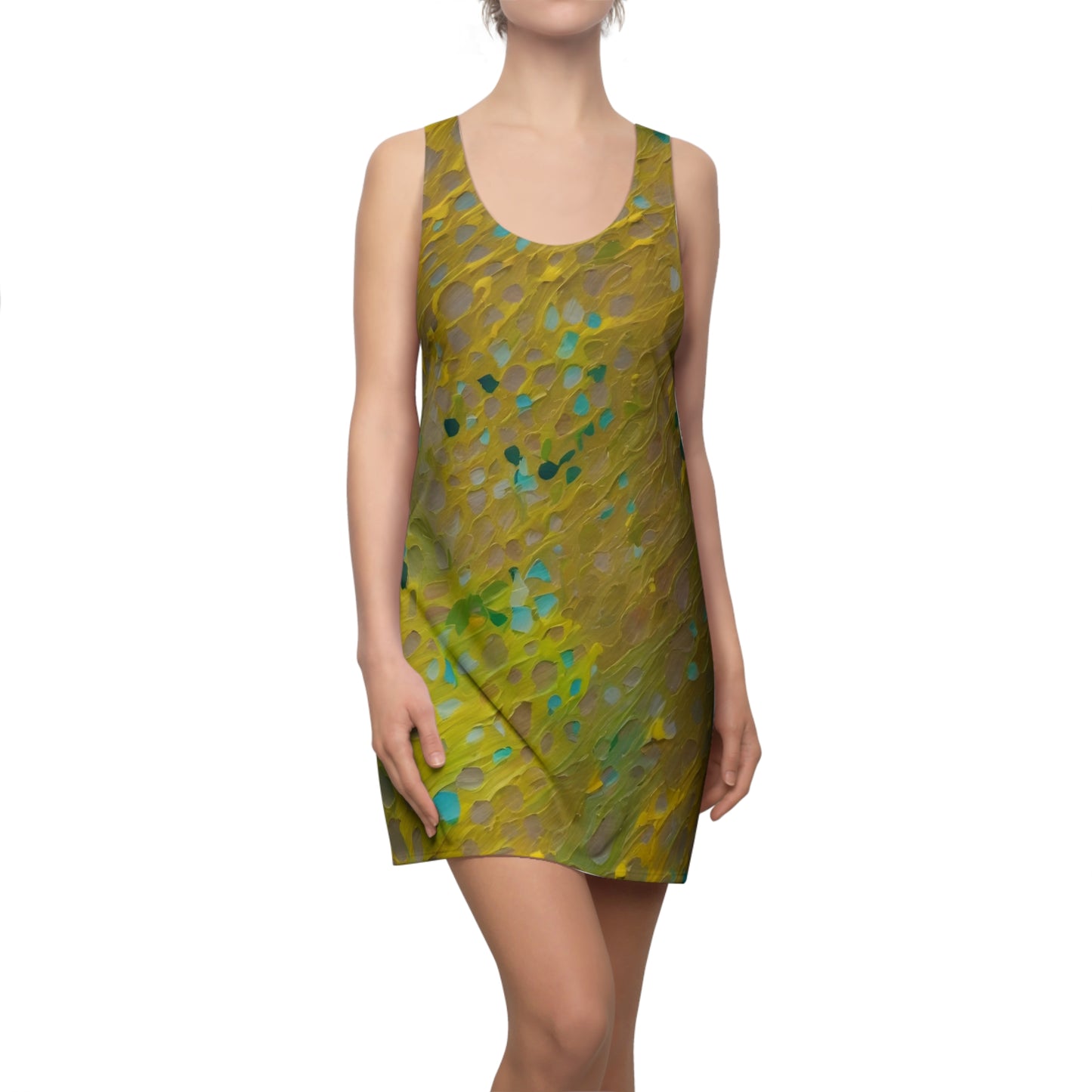 BKS Glyph Yellow Textured™ Racerback Dress