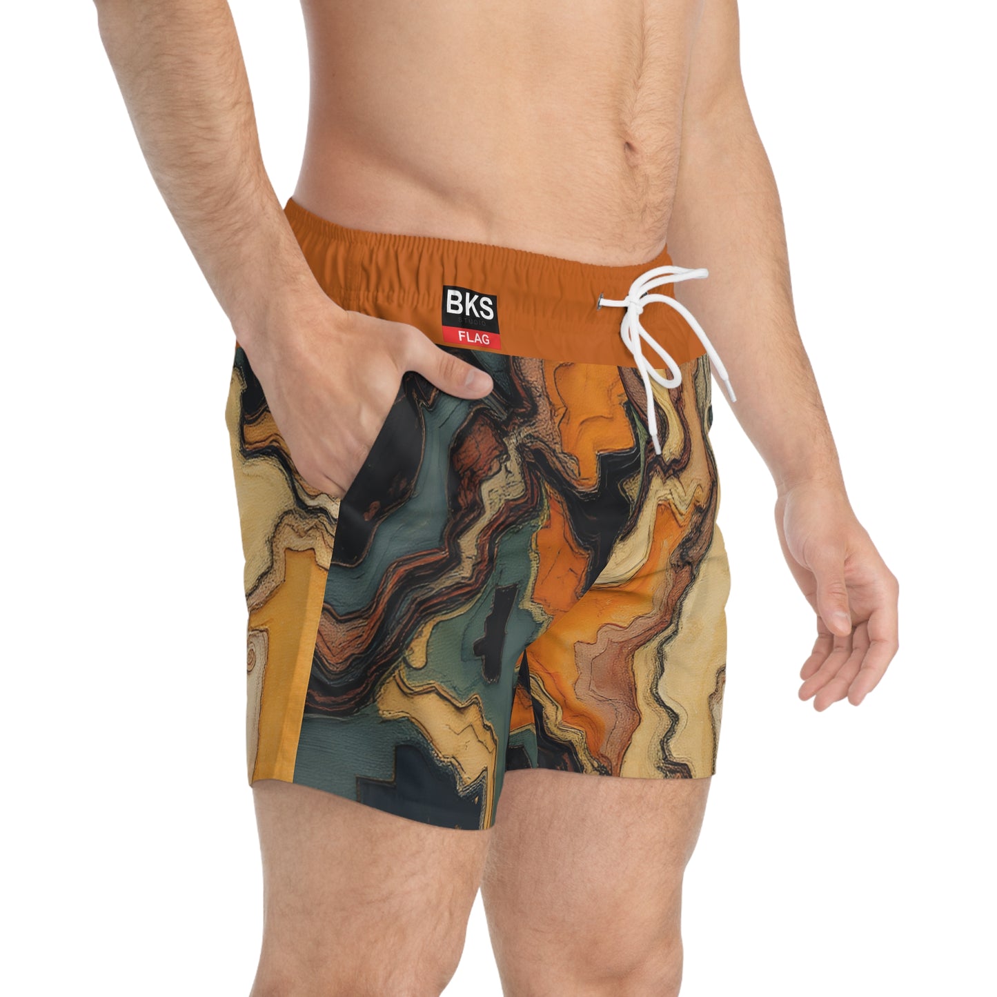 Flag Citrus™ Swim Trunks — pattern detail