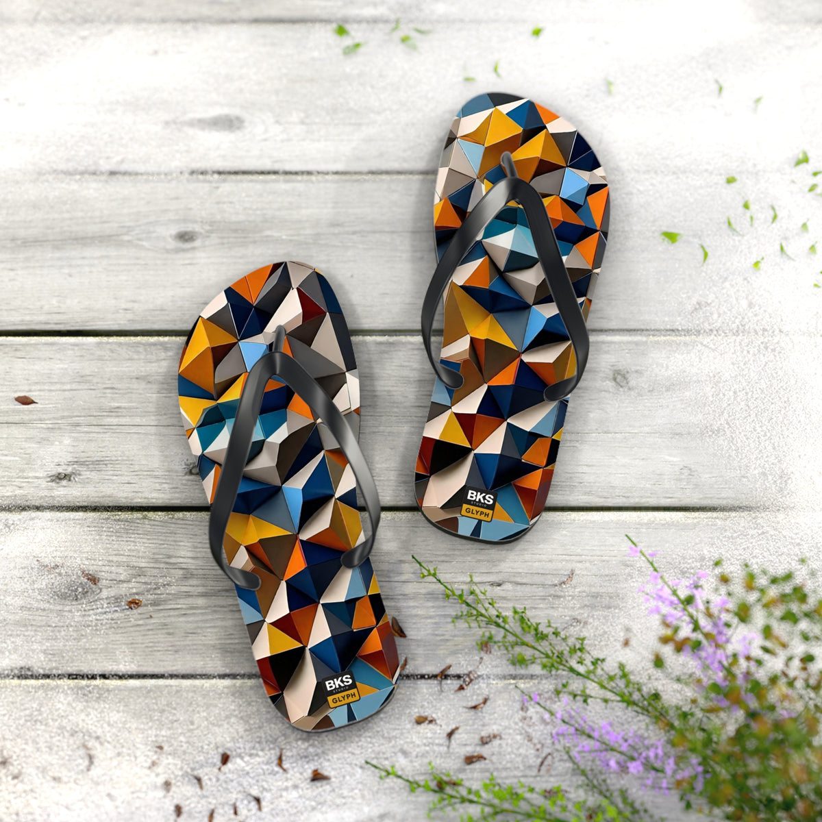 BKS Hours Mosaic Triangle™ Flip Flops