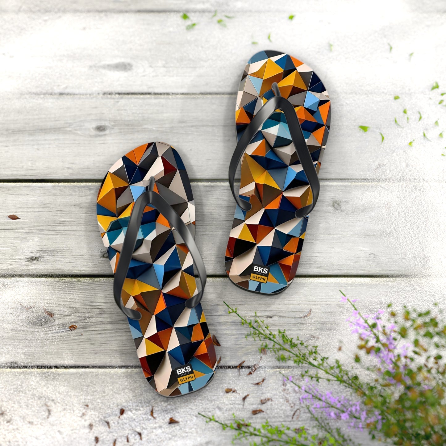 BKS Hours Mosaic Triangle™ Flip Flops