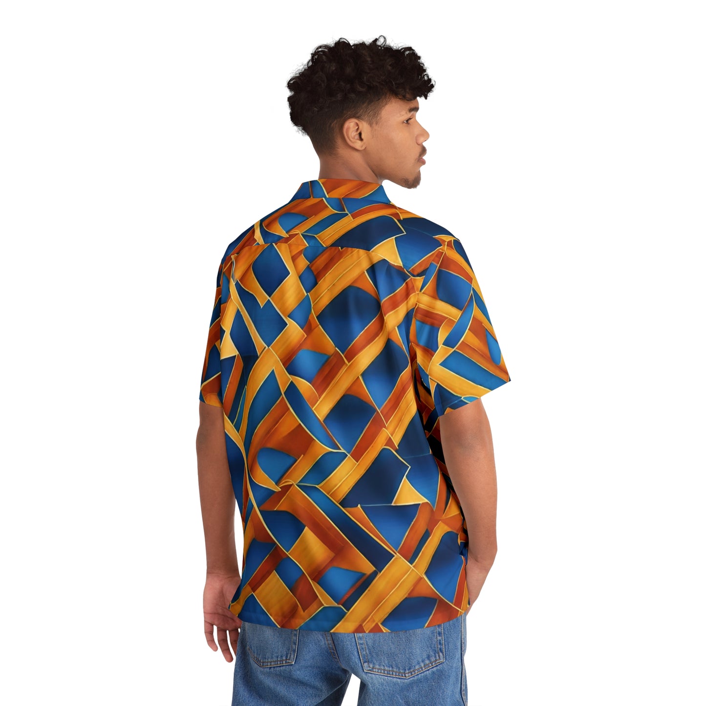 BKS Glyph Blue Orange™ Hawaiian Shirt