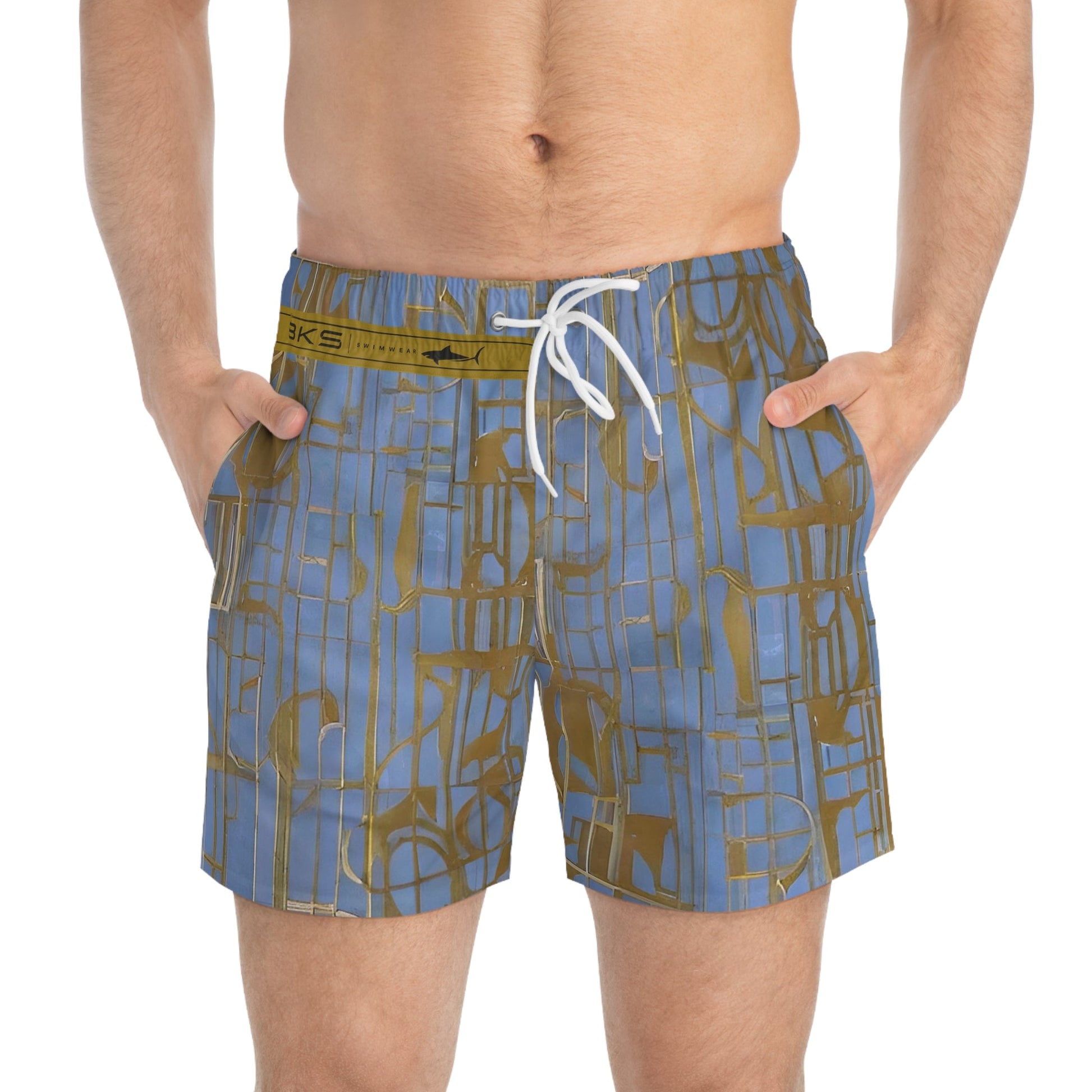 BKS Glyph Deco™ Swim Trunks Printify bakabo.club