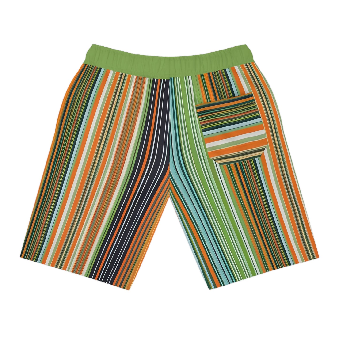 BKS Athletic Long Shorts— Green & Orange Performance Printify bakabo.club