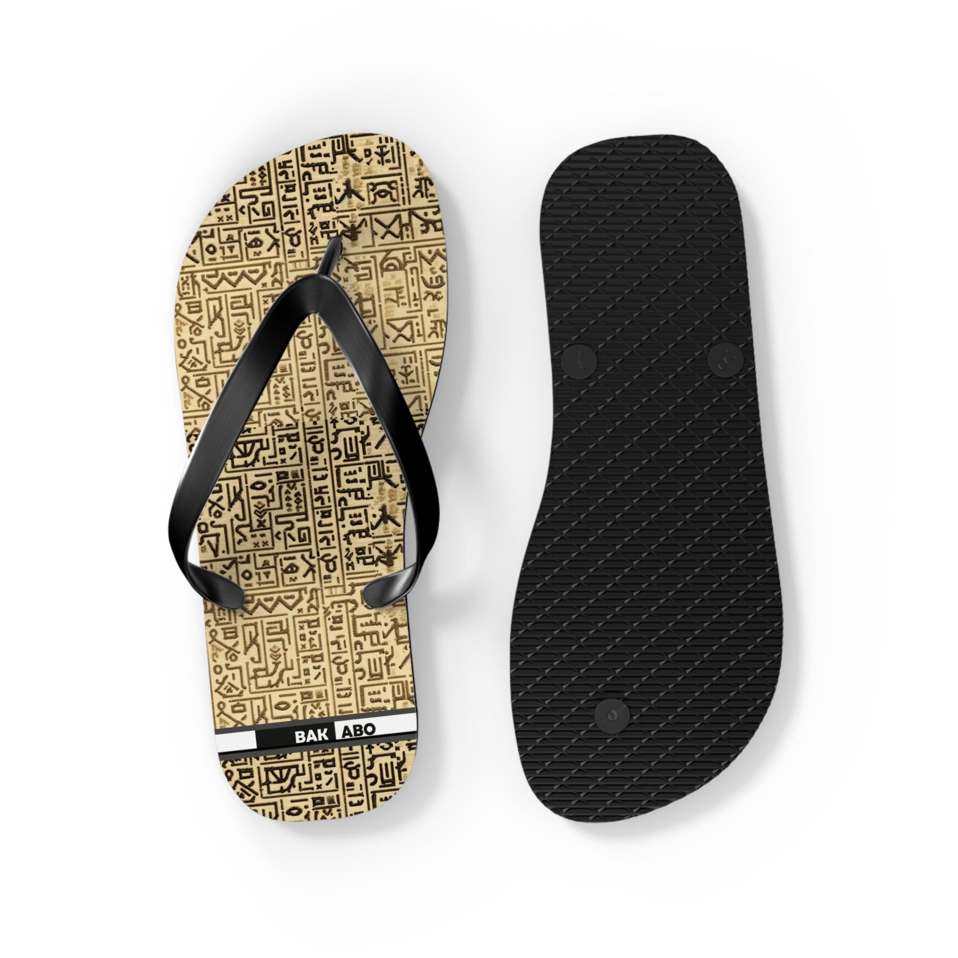 Flip Flops - Vintage Aztec Pattern Beach Sandals Printify bakabo.club