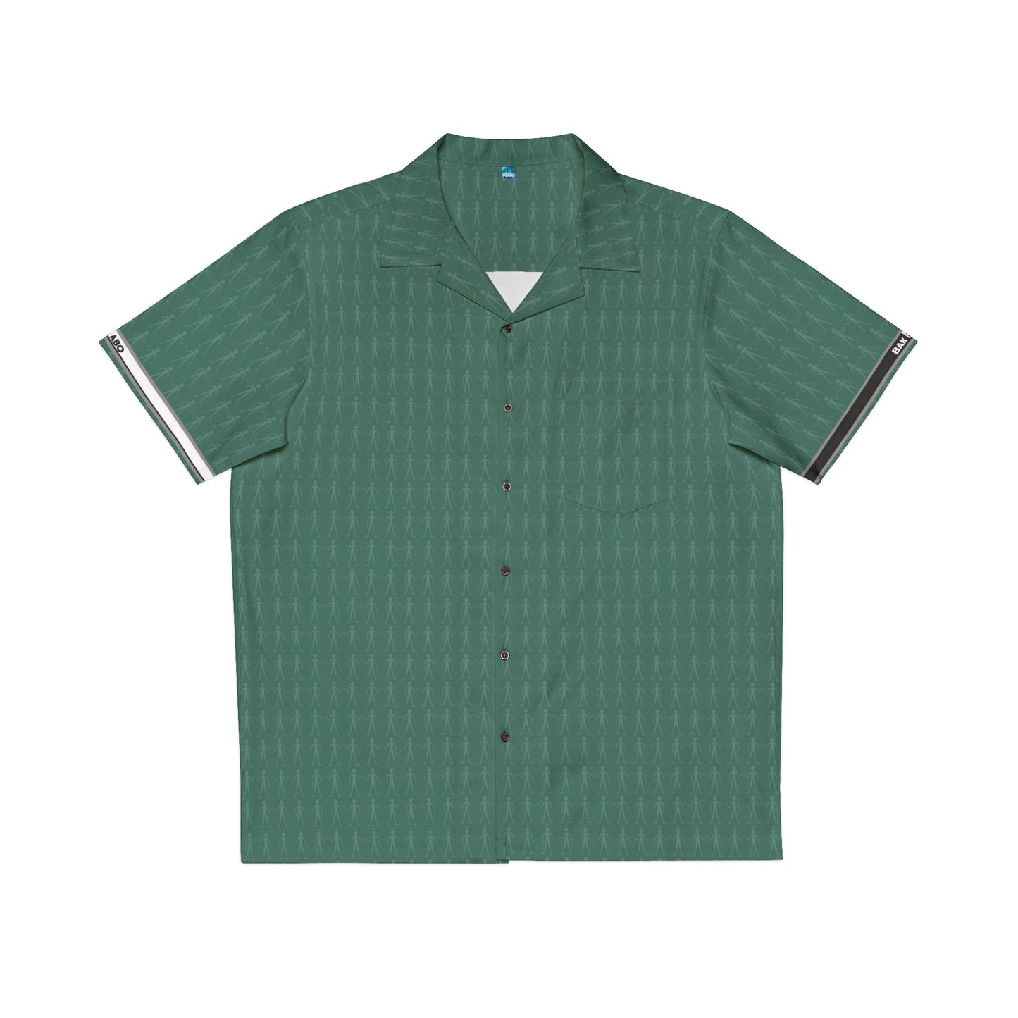 Green Tropical Pattern Hawaiian Shirt — Men's Casual Aloha Button-Up Printify bakabo.club