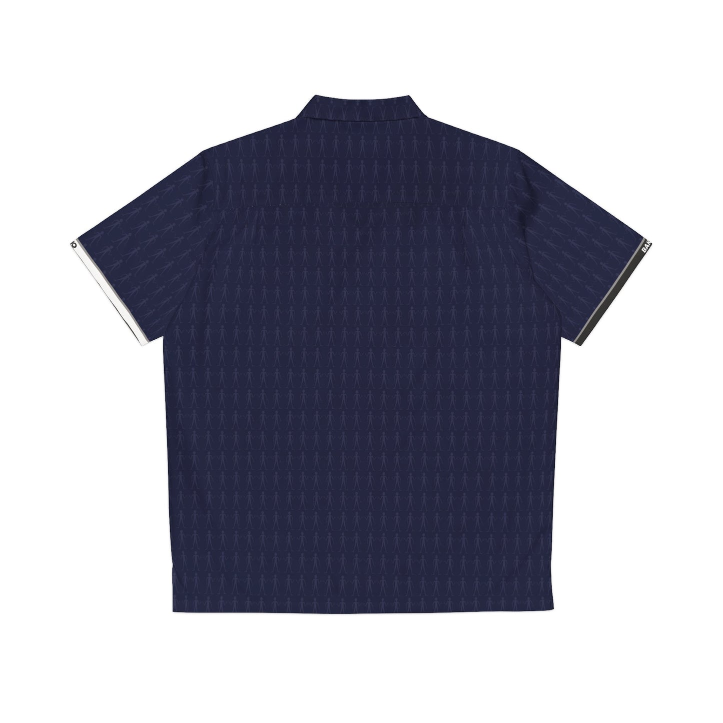 Men's Navy Geometric Hawaiian Shirt — Casual Resort Aloha Button-Up Printify bakabo.club